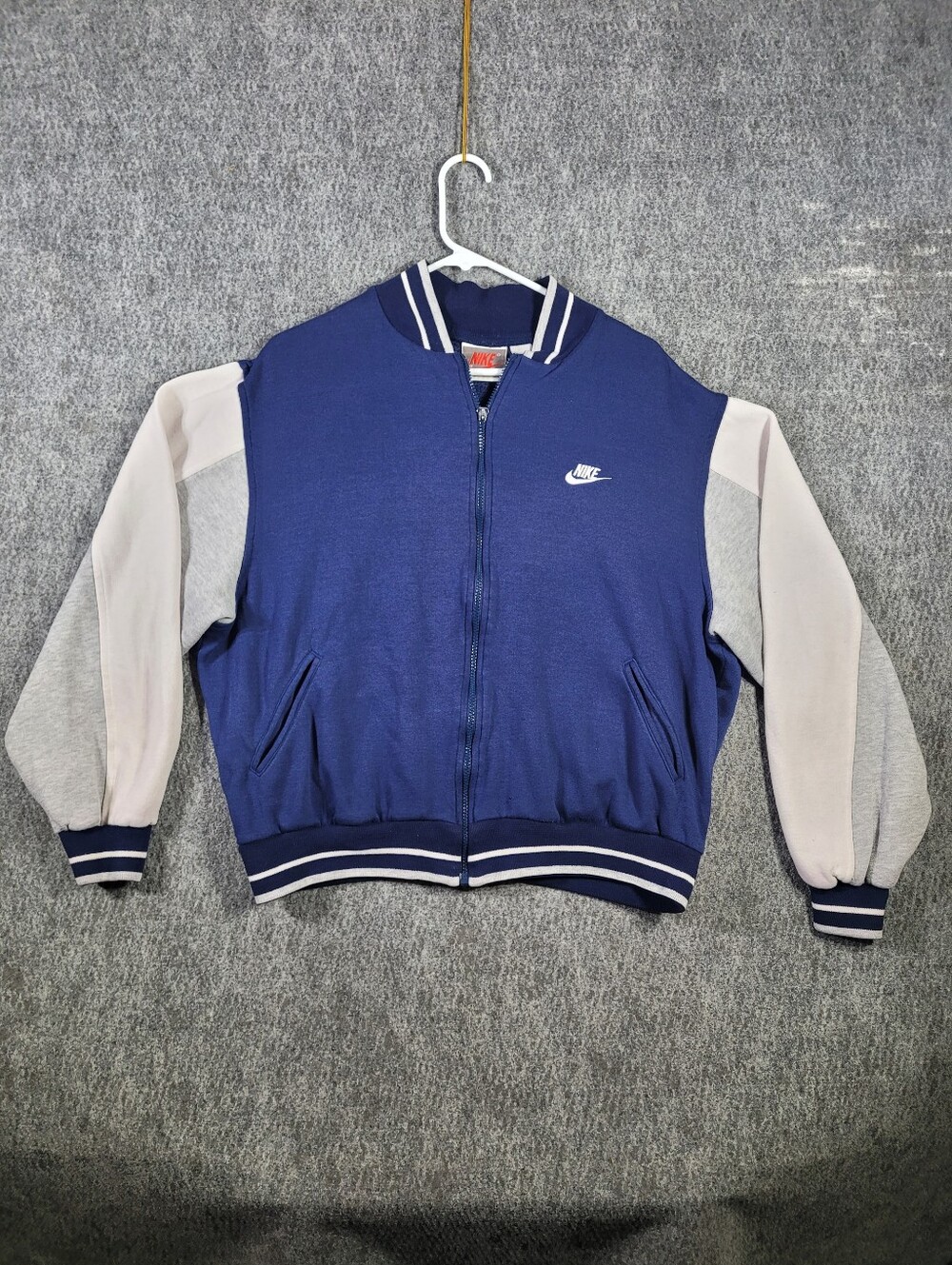Nike Women’s Navy and Light Gray Varsity Bomber Jacket